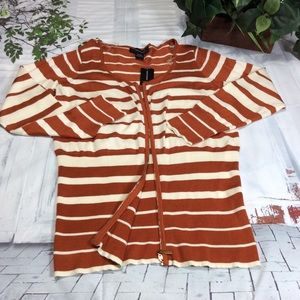 Ashley‎ Stewart Striped Long Sleeve Cardigan 14/16